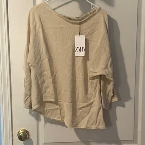 Zara Beige Women's Blouse